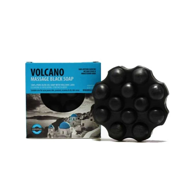 Volcanic Black Soap Bar With Olive Oil - Deep Cleansing & Exfoliating For Face & Body